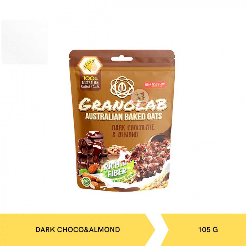 GRANOLAB AUS BAKED OAT DARK CHOCO&ALMOND 105G X 24