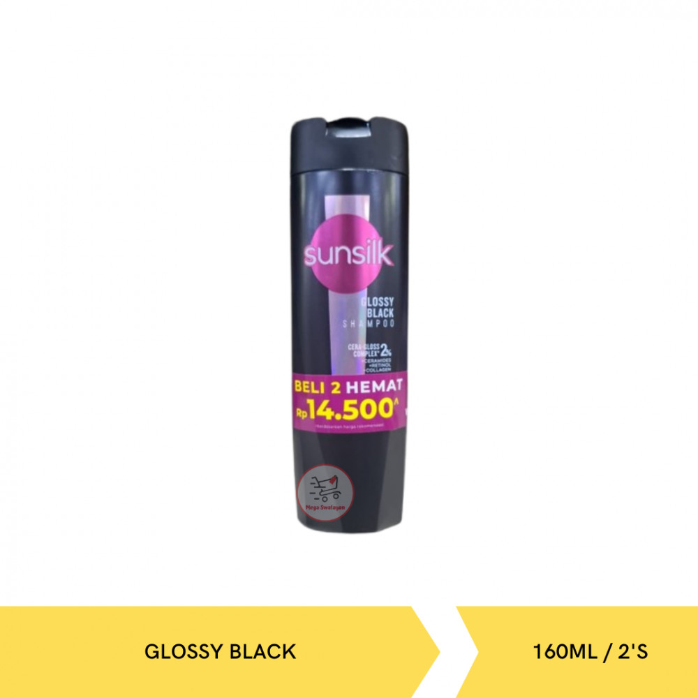SUNSILK SHP G. BLACK BANDED 160ML/2`S