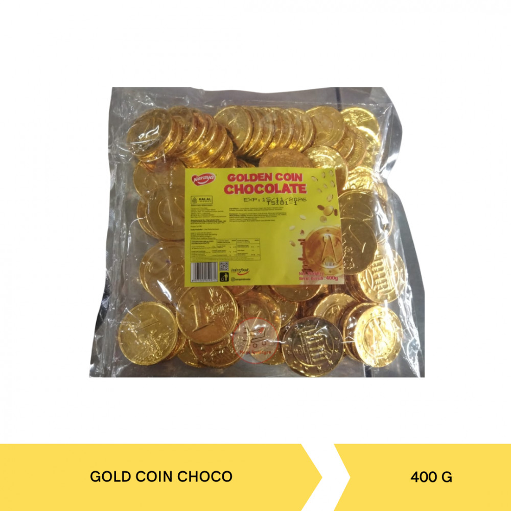 NARAYA GOLD COIN CHOCO 400G X 24