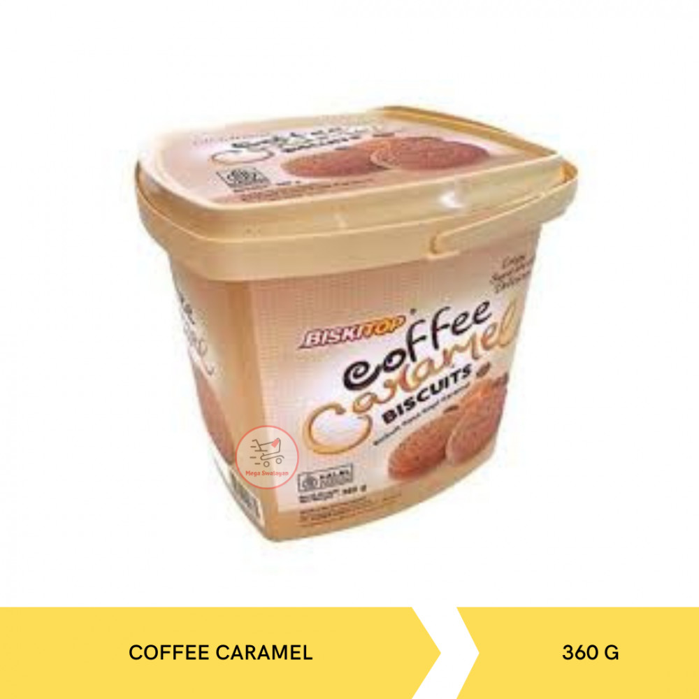 BISKITOP BISCUIT COFFEE CARAMEL PAIL 360G X 6