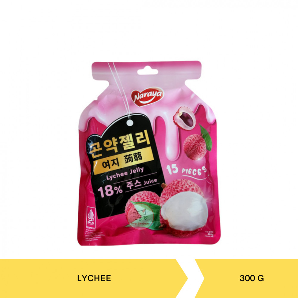NARAYA KONNYAKU JELLY LYCHEE 300GX24