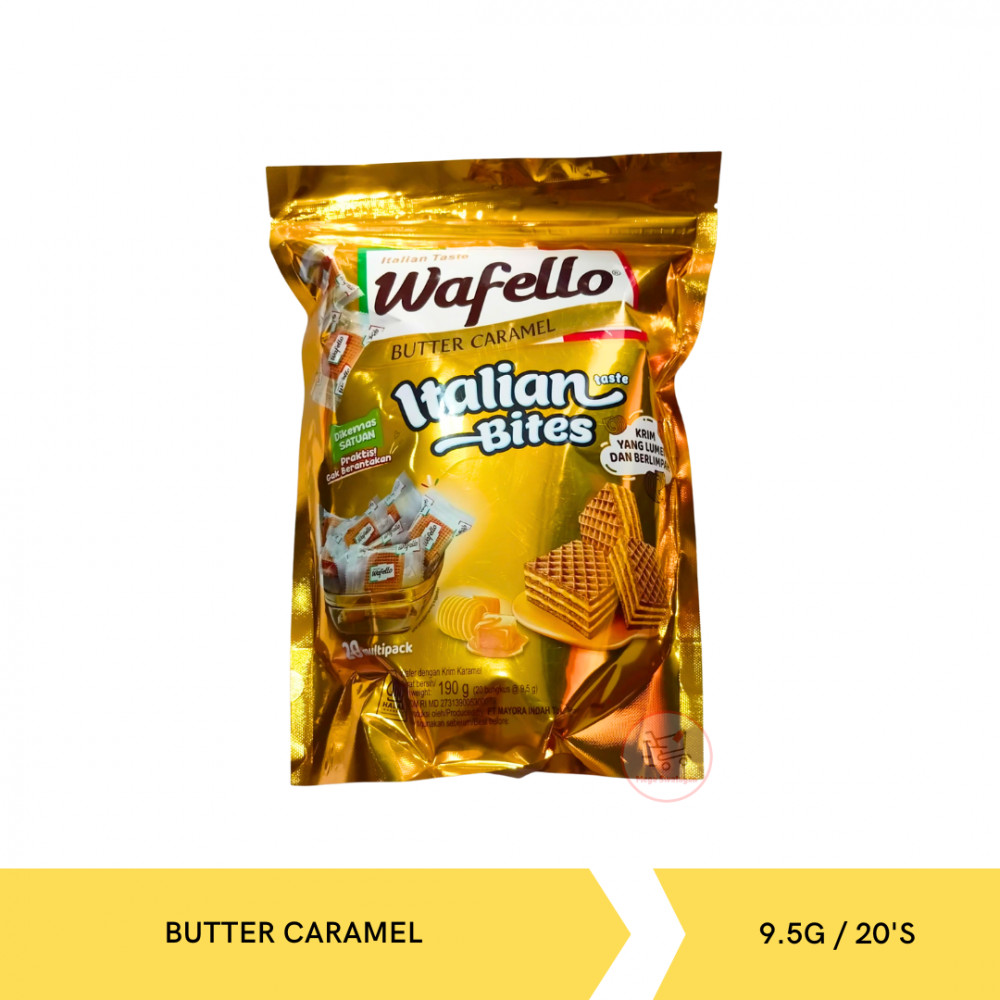 ROMA WAFELLO BUTTER CARAMEL POUCH 9.5G/20`S X 8