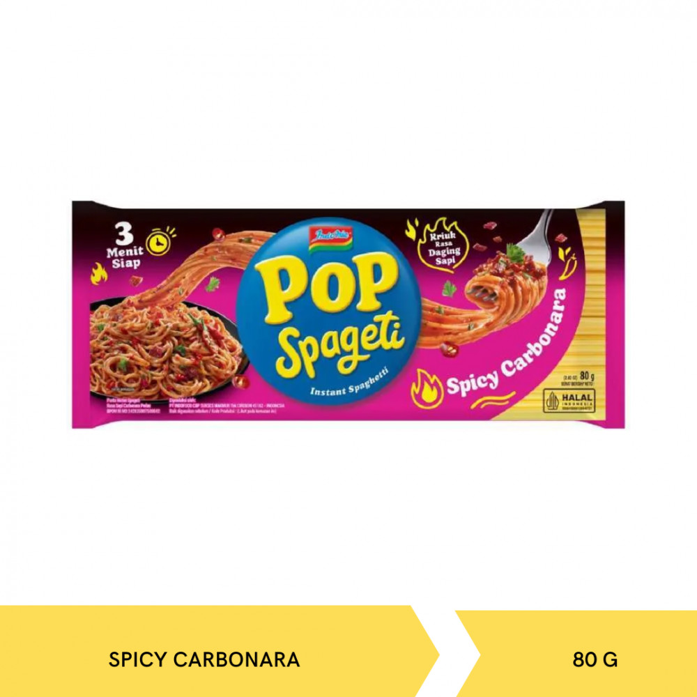 INDOMIE POP SPAGHETTI SPICY CARBONARA 80G X 40