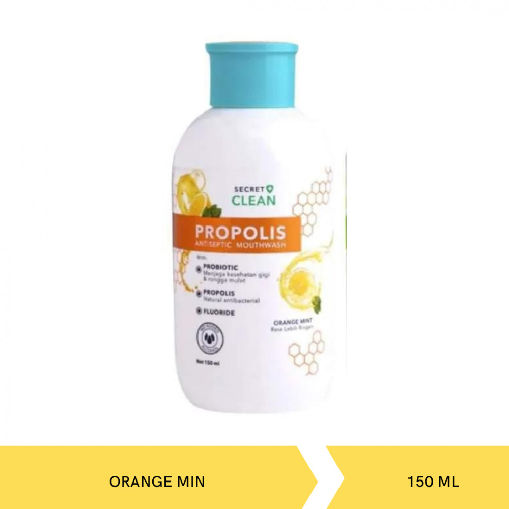 SECRET CLEAN PPS MOUTHWASH ORANGE MINT 150ML