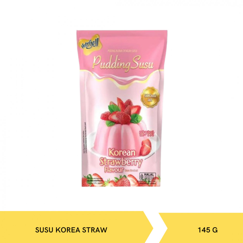 NUTRIJELL PUDDING SUSU KOREAN STRAW 145GX36