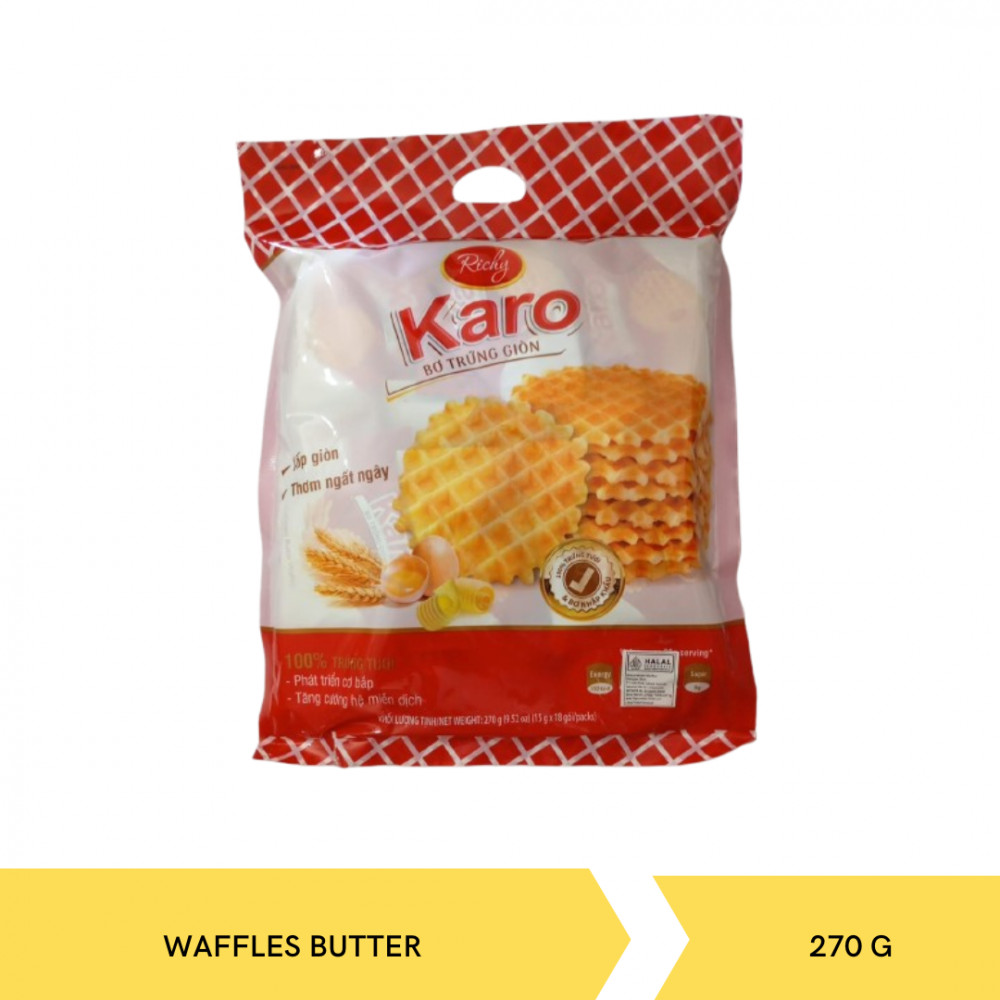 RICHY WAFFLES  EGG BUTTER 270G X 18