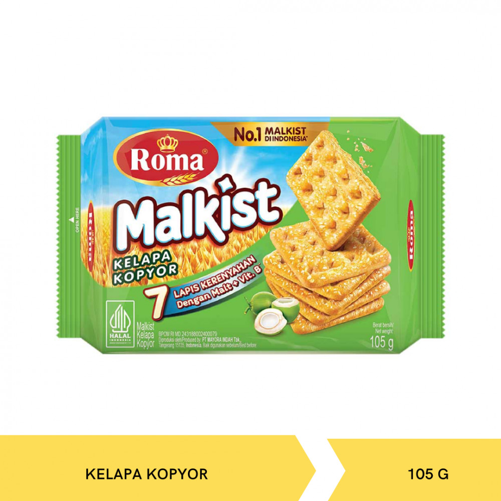 ROMA MALKIST KELAPA KOPYOR 105G X 30