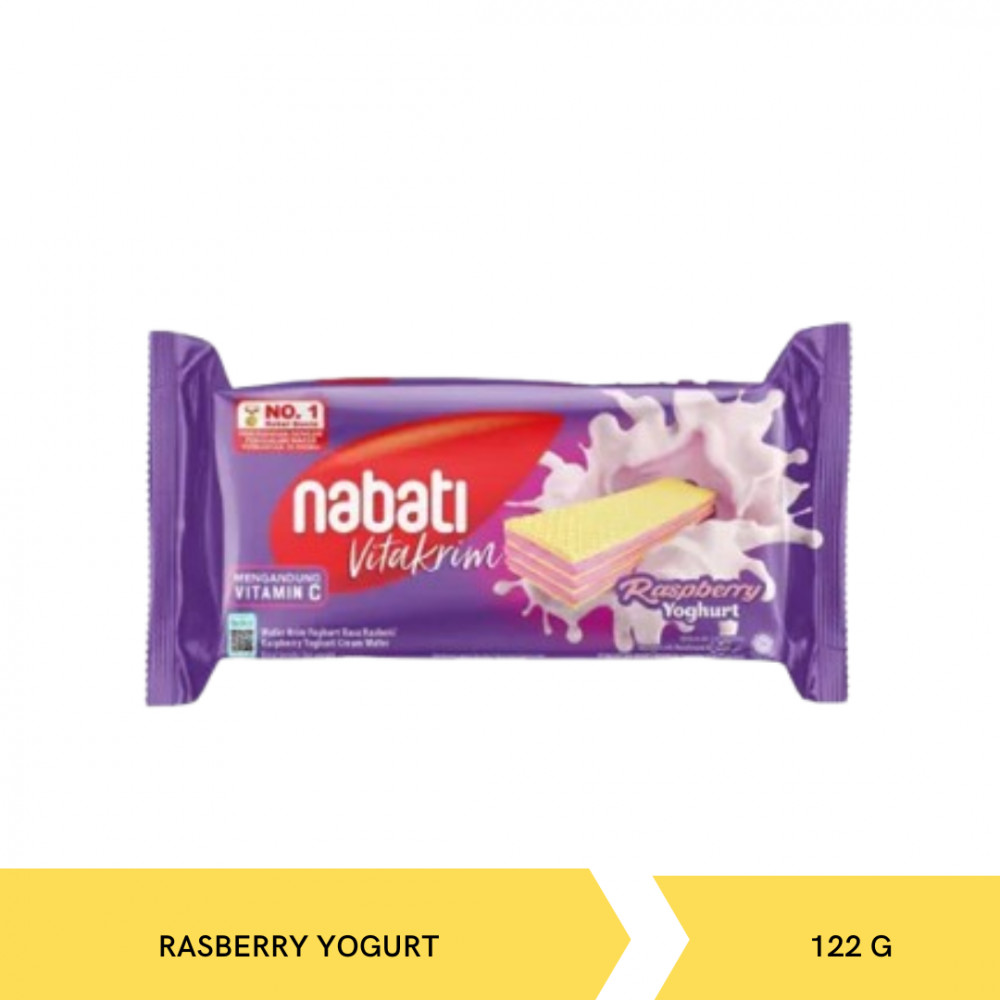 NABATI WAFER VITAKRIM RASBERRY YOGURT 110GX24