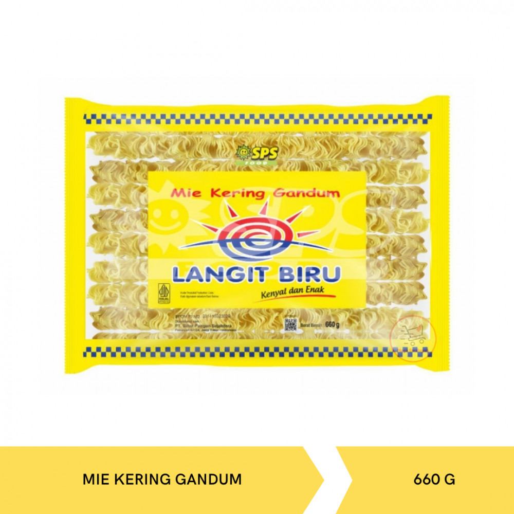 LANGIT BIRU MIE KERING GANDUM 660G X 6
