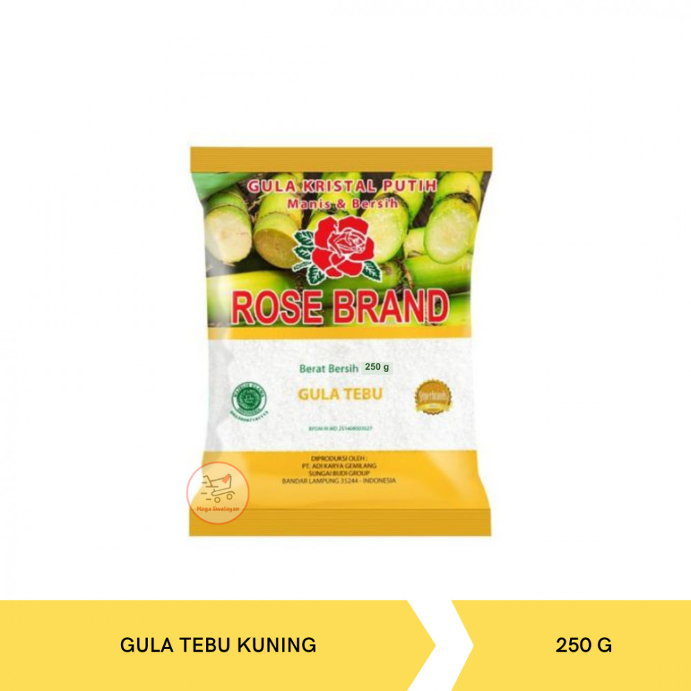 ROSE BRAND GULA TEBU KUNING 250G X 40