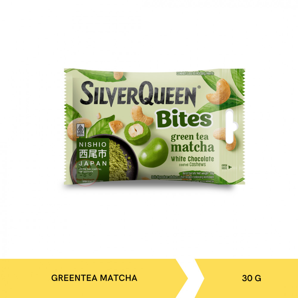 SILVER QUEEN BITES GREENTEA MATCHA 30G X 12