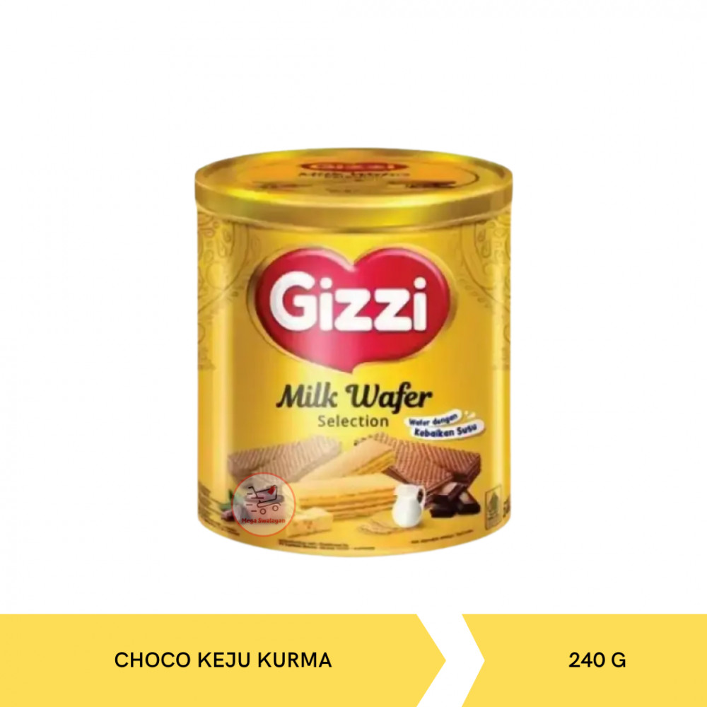 GIZZI WFR MILK CHOCO, KEJU, KURMA 240G