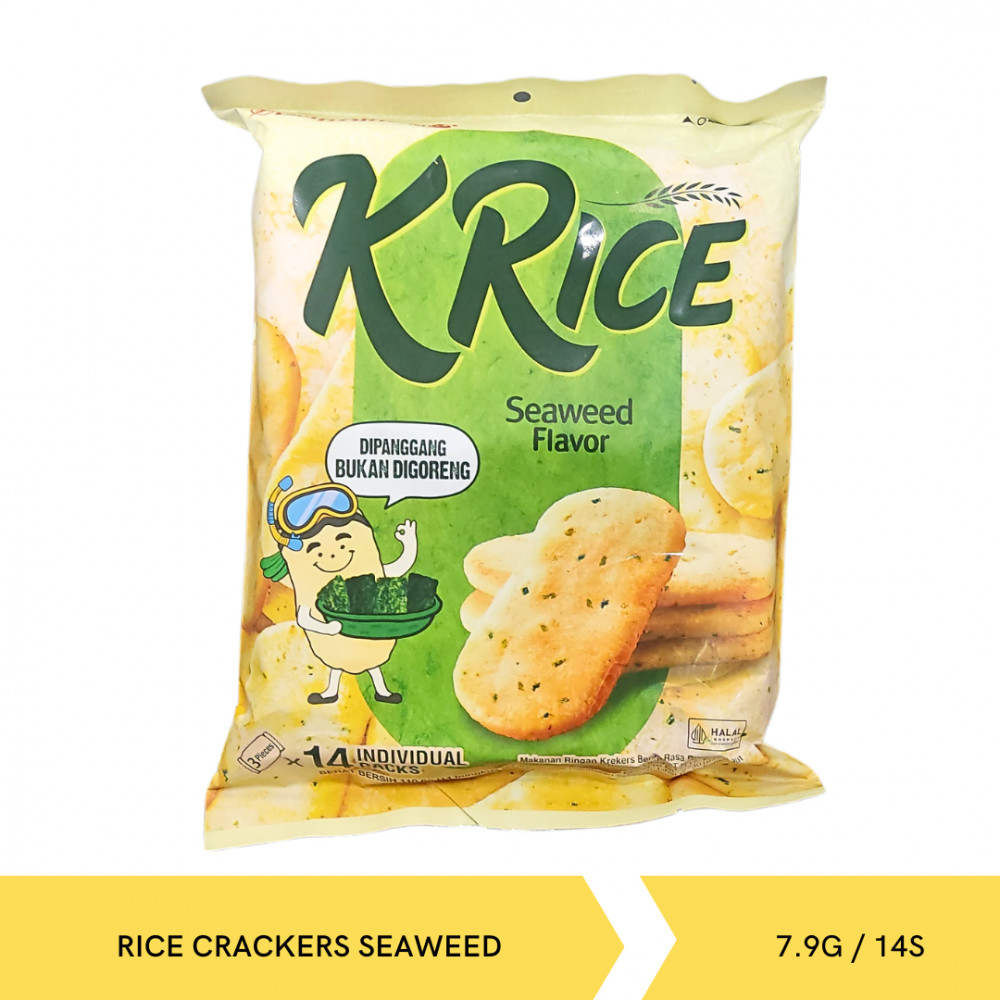 DELFI K`RICE CRACKERS SEAWEED 7.9G/14`S X 10