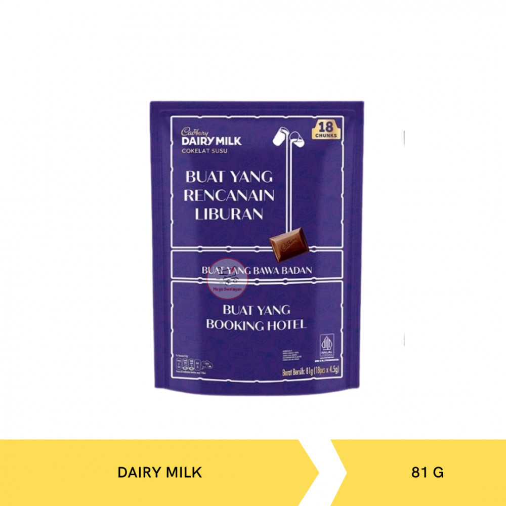 CADBURY DAIRY MILK BAG 81G X 40