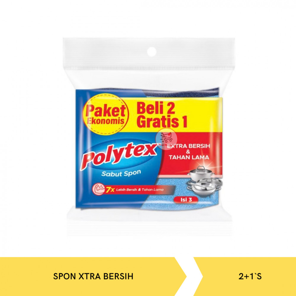 POLYTEX MTP SPON XTRA BERSIH 2+1`S X 24