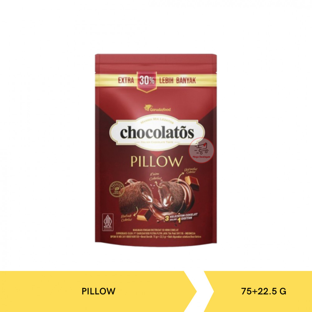 CHOCOLATOS PILLOW POUCH 75G+22.5G X 20