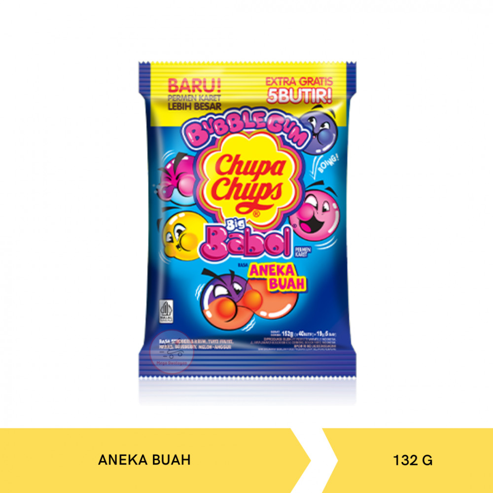 BIGBABOL BUBBLE GUM ANEKA BUAH 132G X 16