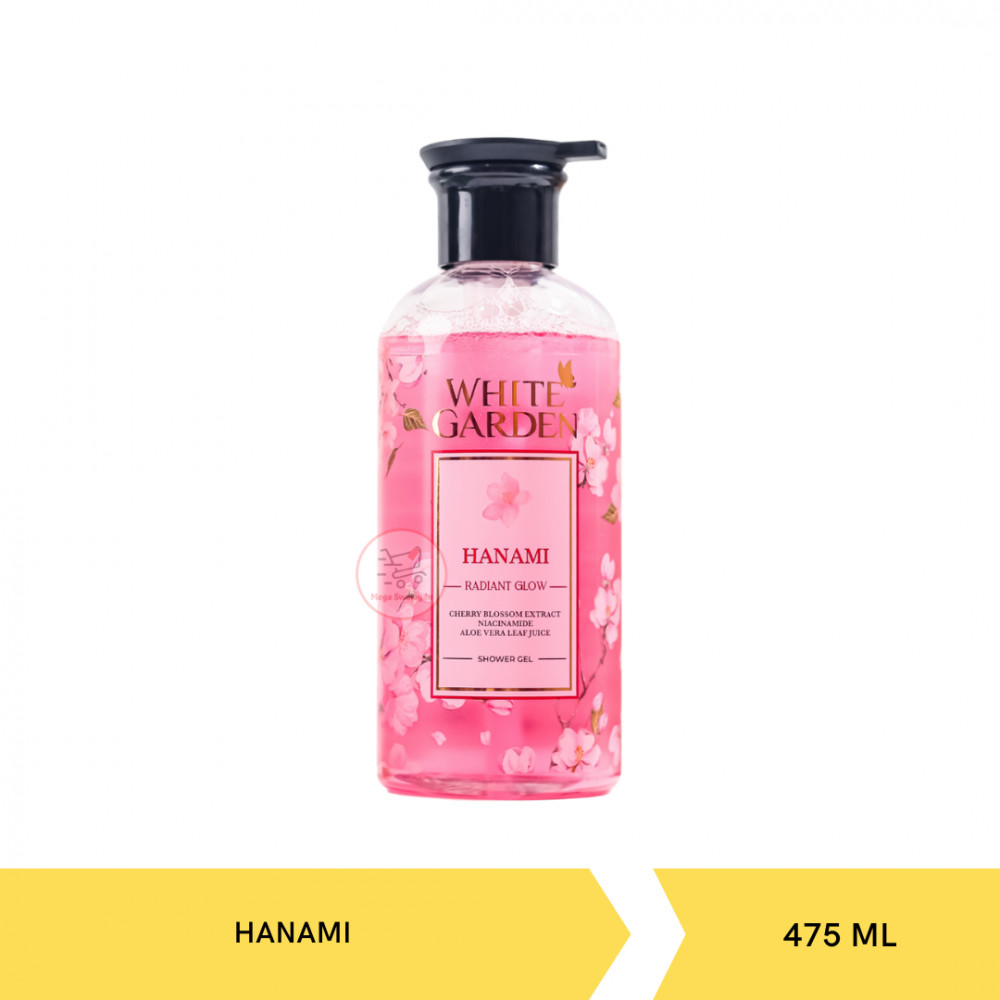 WHITE GARDEN SHOWER GEL HANAMI BTL 475ML X 12