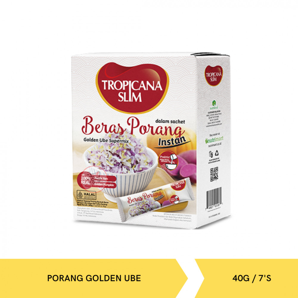 TROPICANA SLIM BERAS PORANG GOLDEN UBE 40G/7SX12