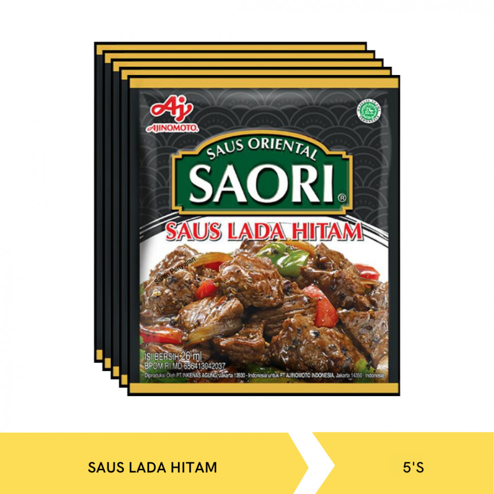 SAORI SAUS LADA HITAM PACK 26ML/5S X 16