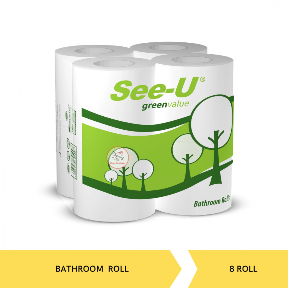 SEE-U ECONO-8 BATHROOM 8 ROLL 2PLY X 12