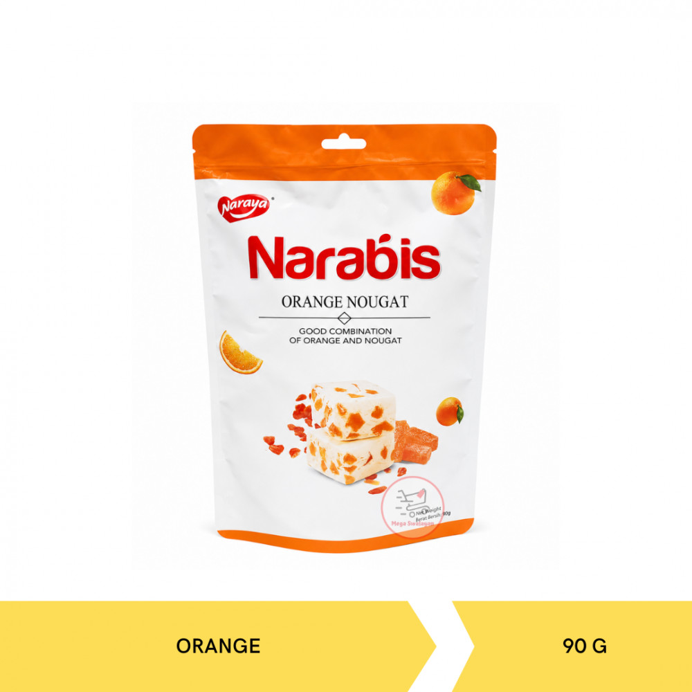 NARABIS ORANGE NOUGAT CRISP 90G X 24