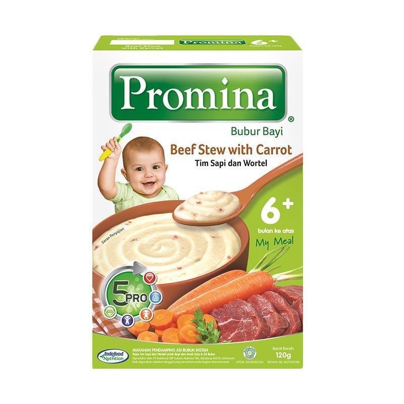PROMINA BUBUR 6+ BEEF STEW W/CARROT 120G X 24