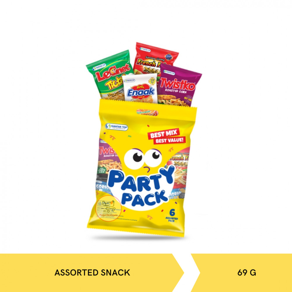 PARTY PACK ASSORTED SNACK 69G X 10