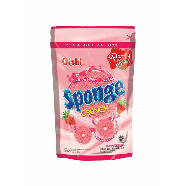 OISHI SPONGE CRUNCH STRAW 100G X 20