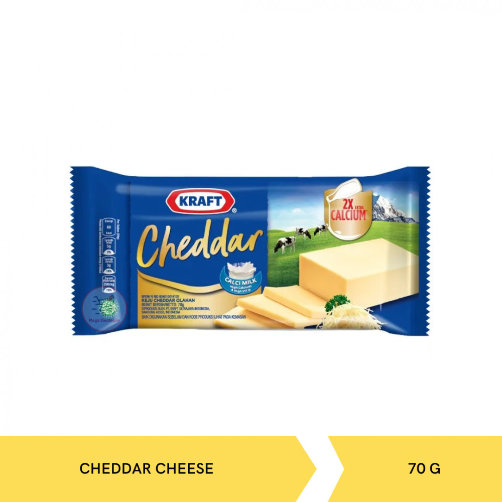 KRAFT CHEDDAR CHEESE 70G X 48