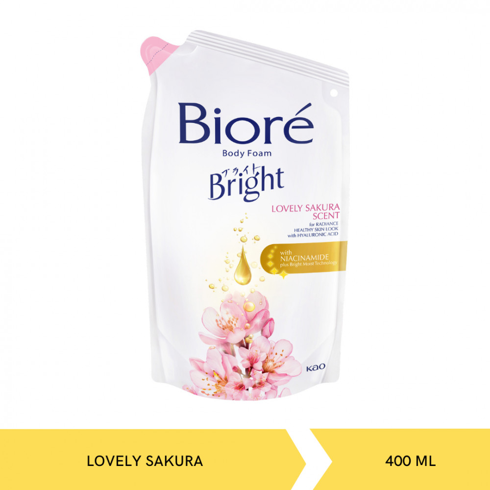 BIORE FOAM LOVELY SAKURA POUCH 400ML X 12