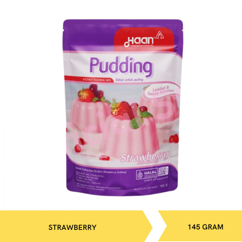 HAAN PUDDING STRAW POUCH 145G X 24