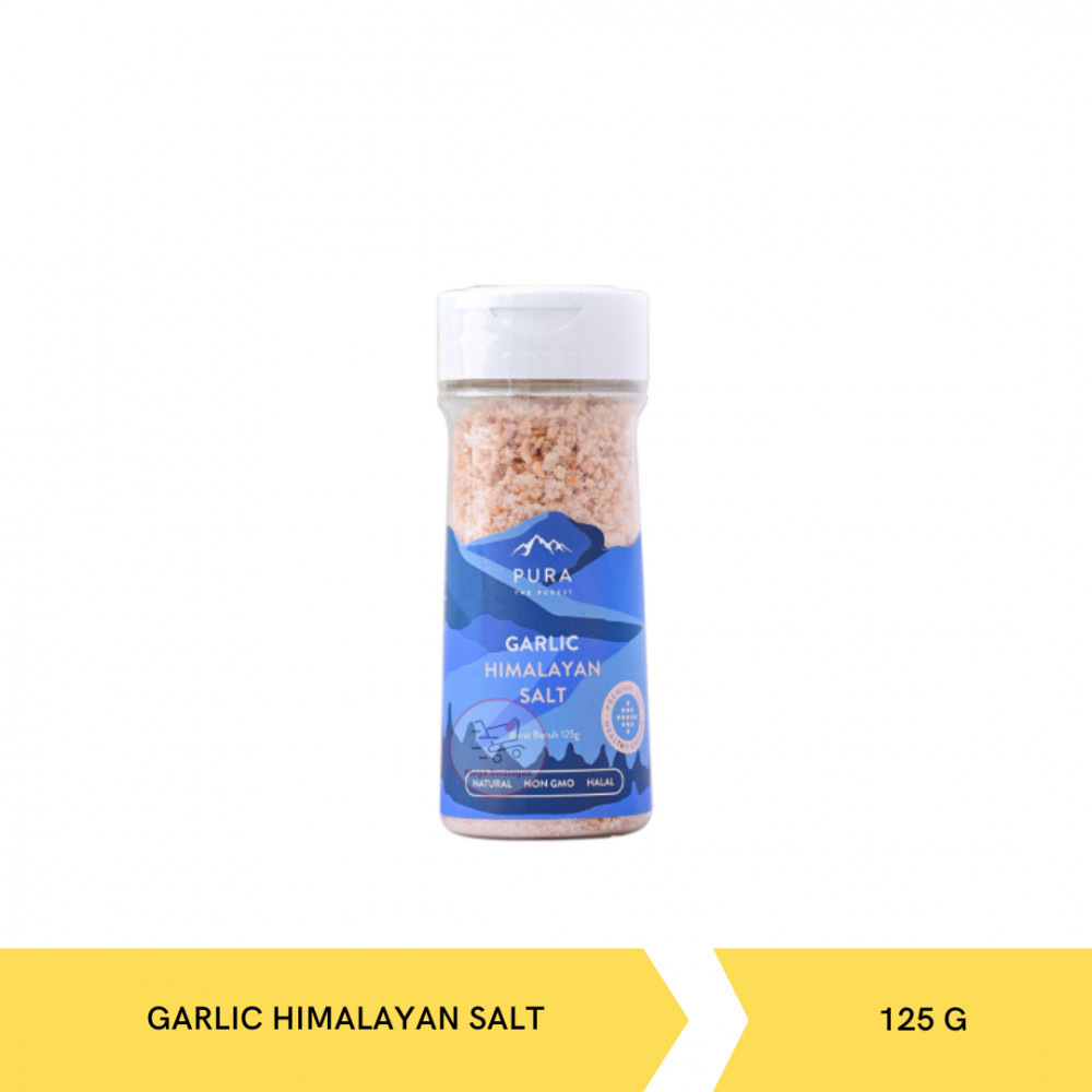 PURA GARLIC HIMALAYAN SALT BTL 125G X12
