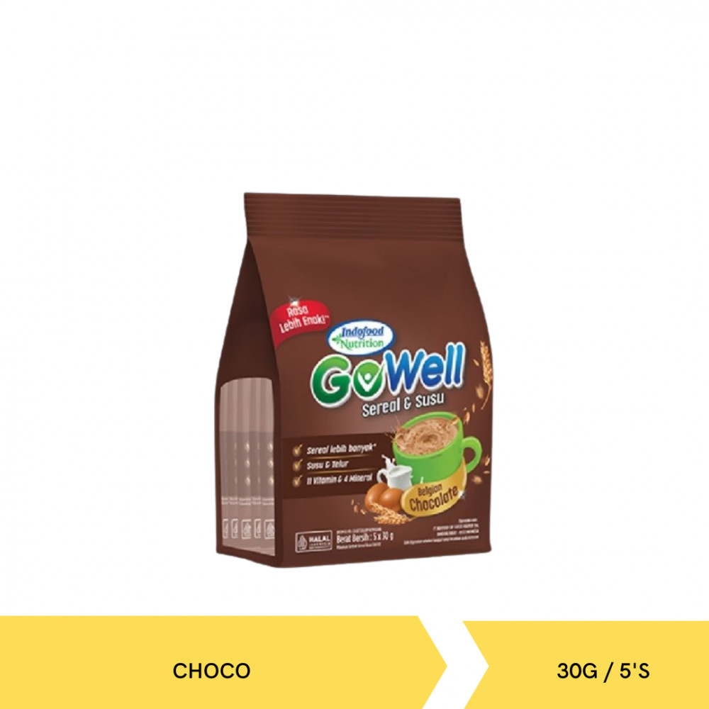GOWELL CEREAL CHOCO POUCH 30G/5`S X 24