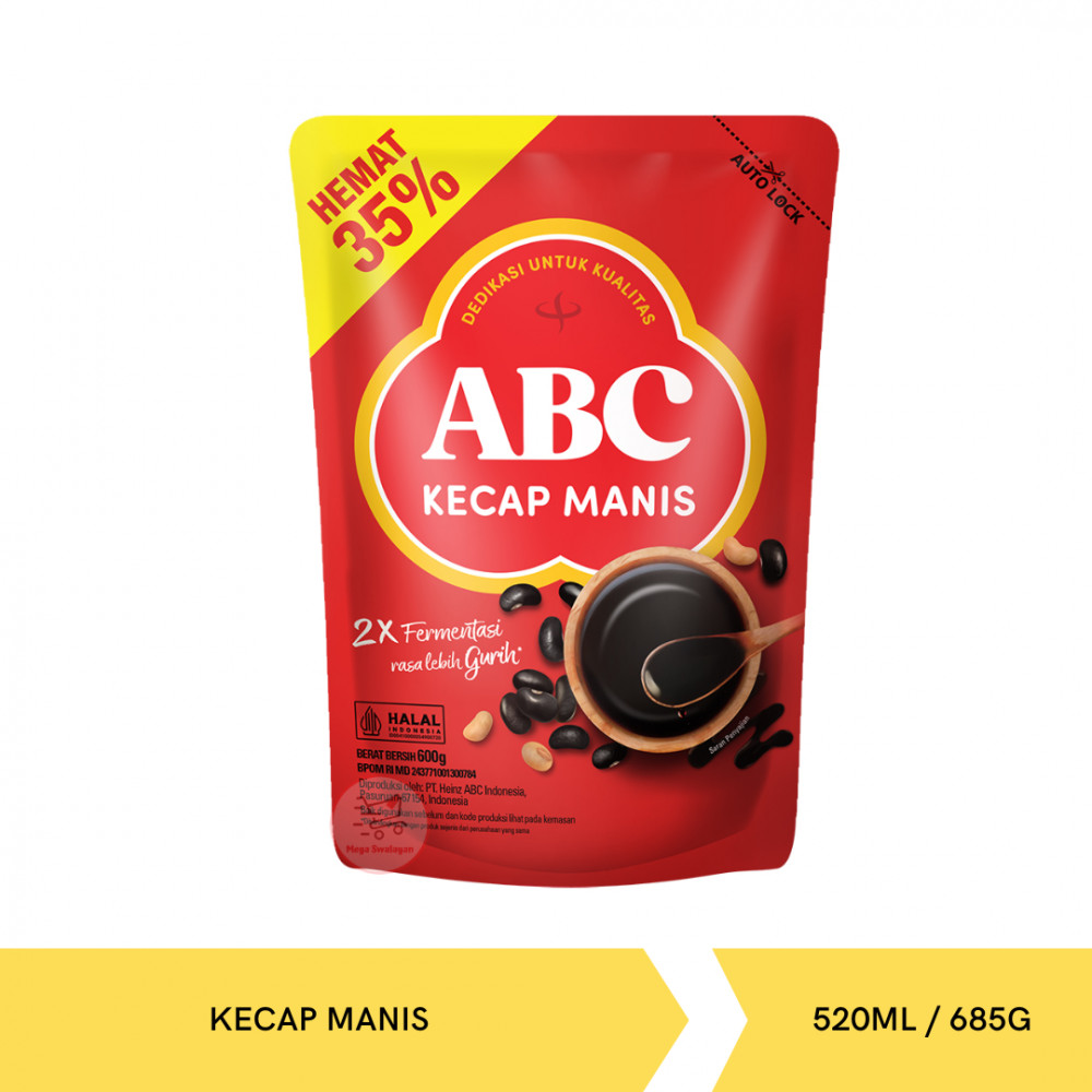 ABC KECAP MANIS POUCH 520ML/685G X 12