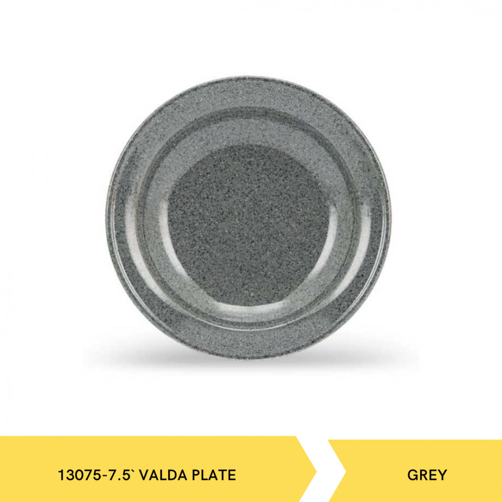 ONYX 13075-7.5` VALDA PLATE GREY