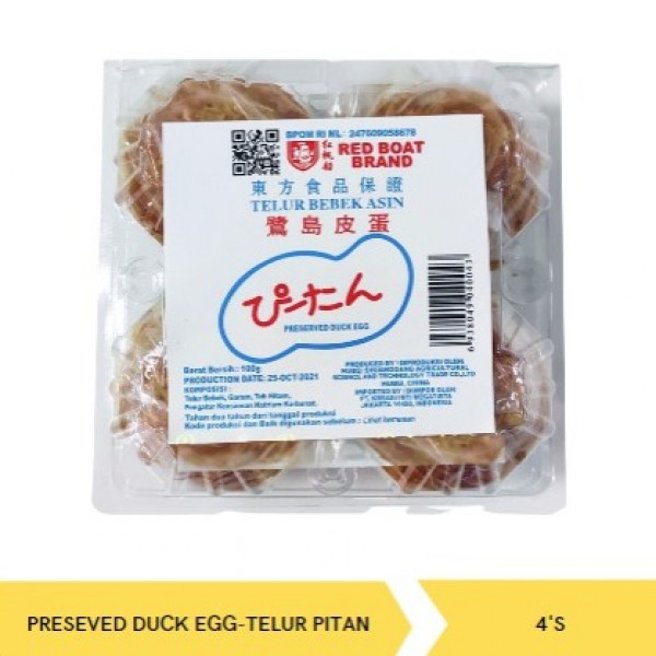 RED BOAT PRESEVED DUCK EGG-TELUR PITAN 4`S X 40