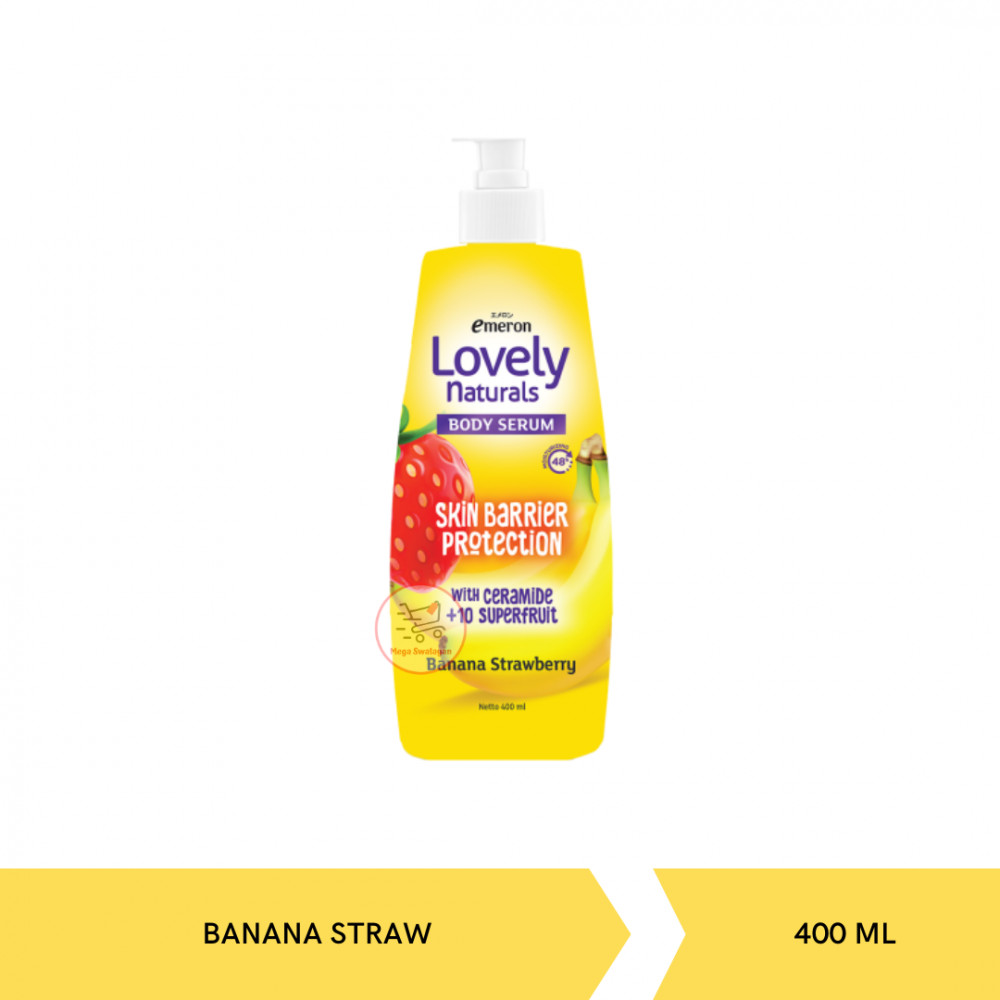 EMERON LOVELY NAT BODY SERUM BANANA STRAW PUMP 400ML