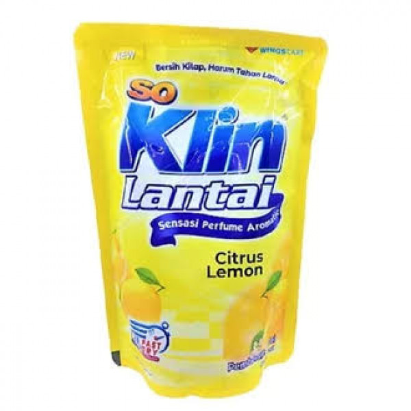 SOKLIN FLOOR LEMON POUCH 1.6L X 6