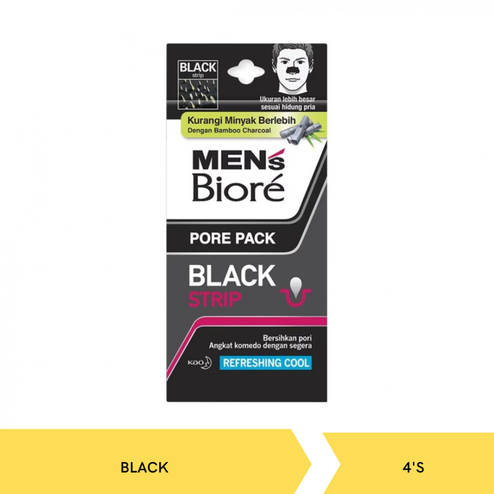 BIORE MEN POREPACK BLACK 4`S