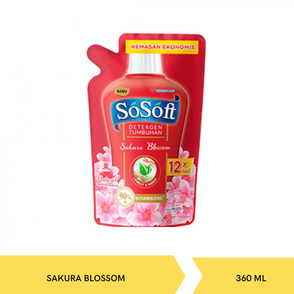 SO SOFT LIQ DET SAKURA BLOSSOM POUCH 360ML X 12