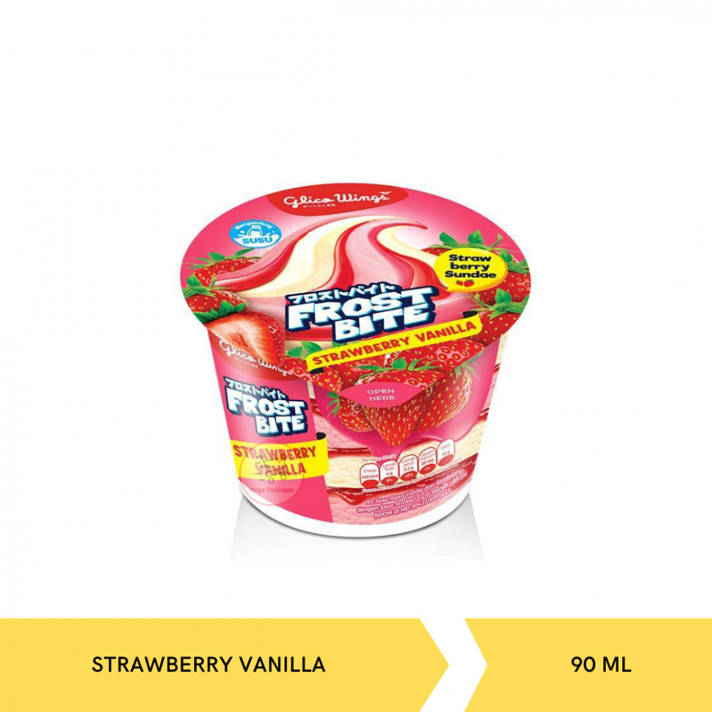 GLICO FROSTBITE STRAW VAN CUP 90MLX45