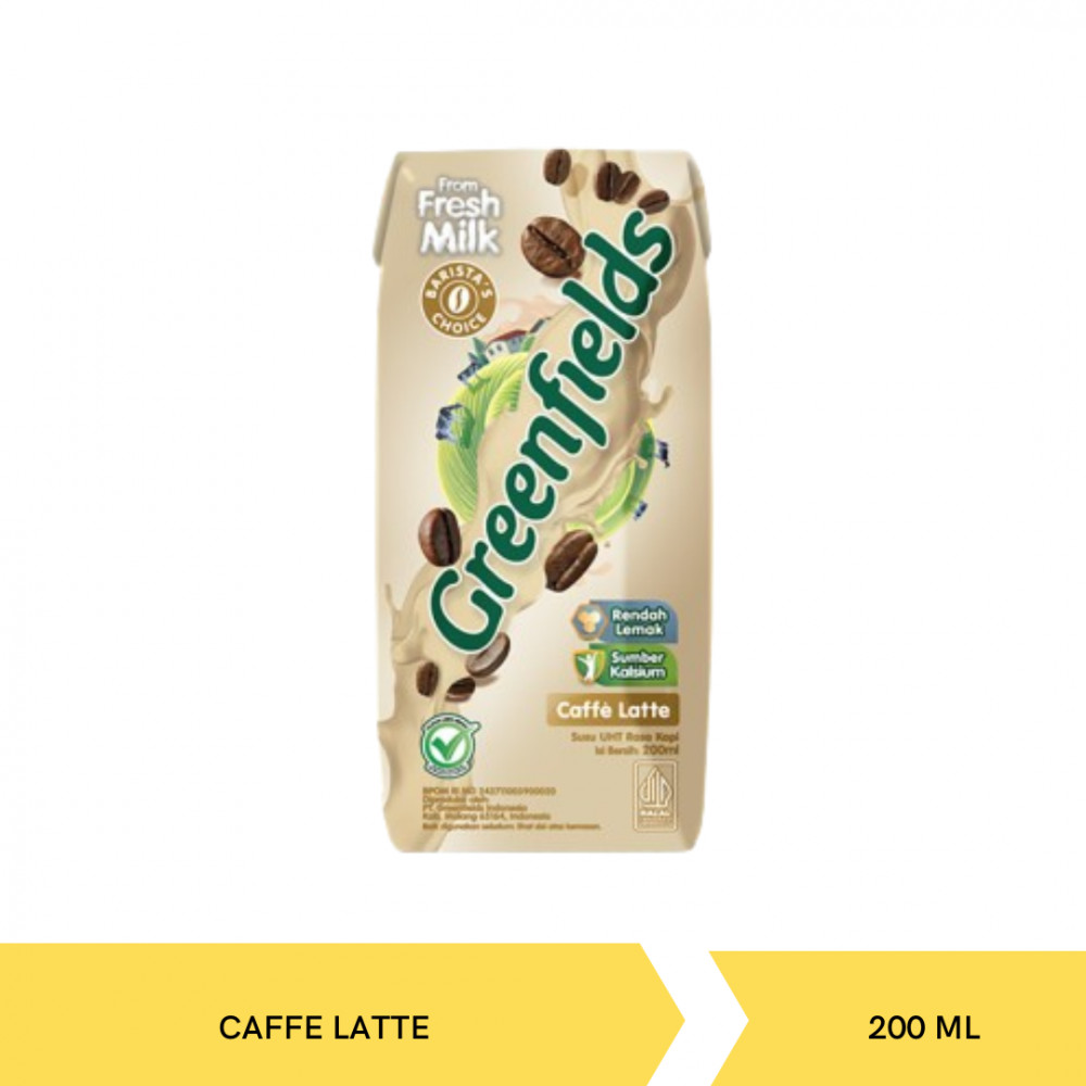 GREEN FIELDS UHT CAFFE LATTE 200ML X 32