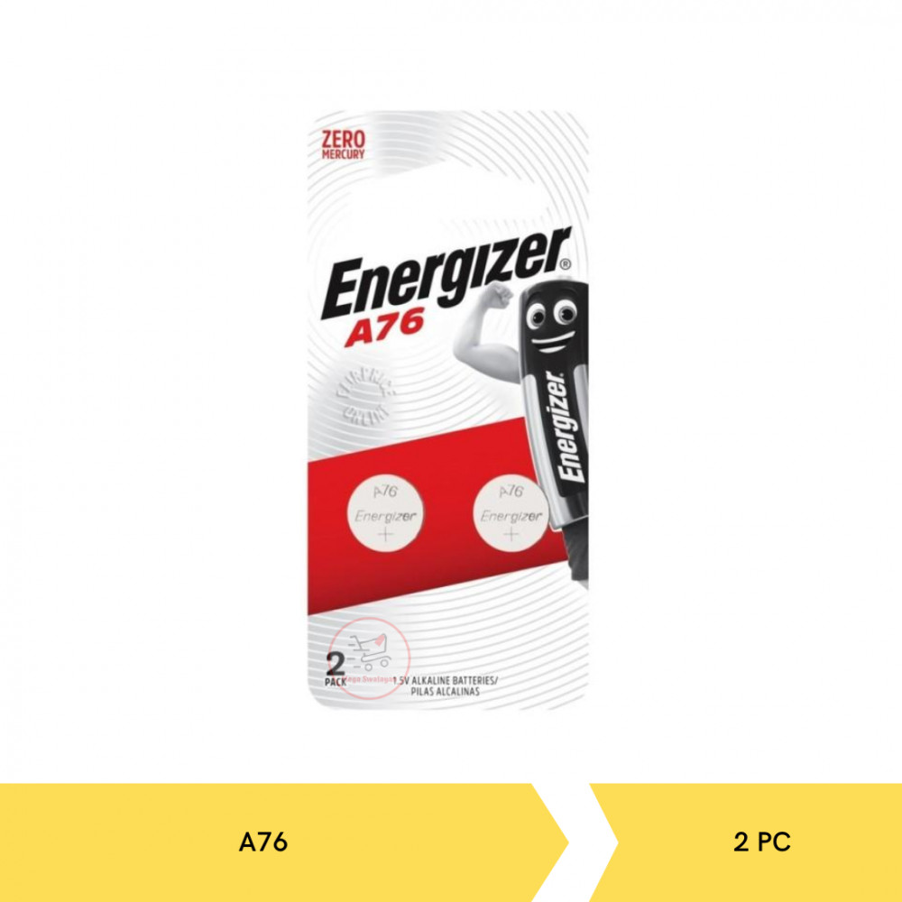 ENERGIZER BATTERY ALKALINE A76/LR44 2PC
