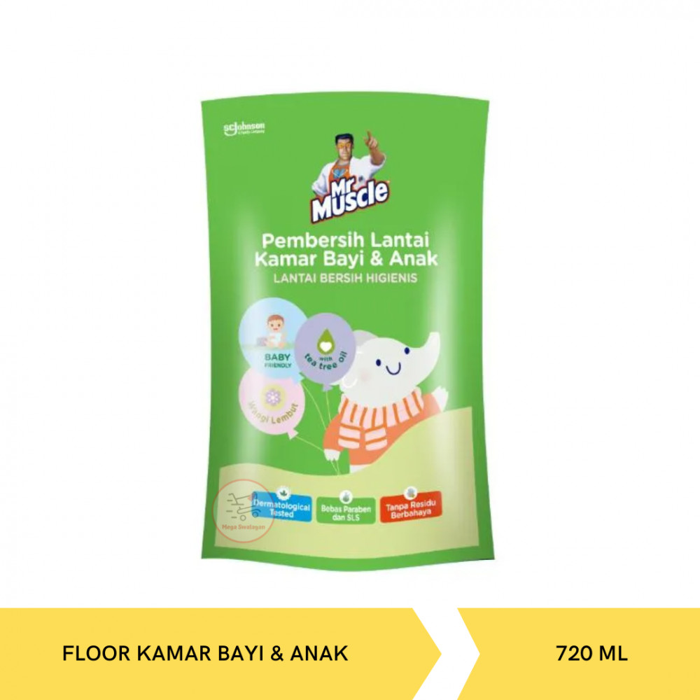 MR MUSCLE FLOOR KMR BAYI&ANAK POUCH 720ML X 12