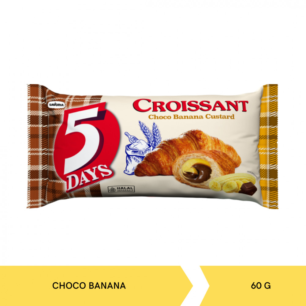 5DAYS CROISSANT CHOCO BANANA 60G X 40