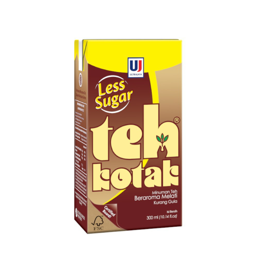 TEH KOTAK MELATI LESS SUGAR 300ML