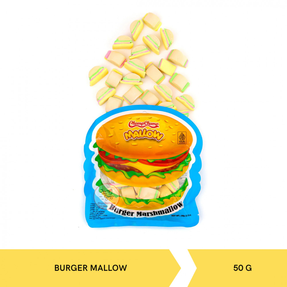 CHOMP CHOMP BURGER MALLOW 50G X 36