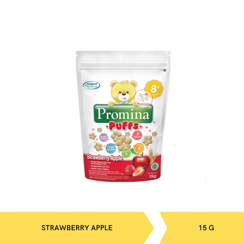 PROMINA PUFFS 8+ STRAW APPLE 15G X 24