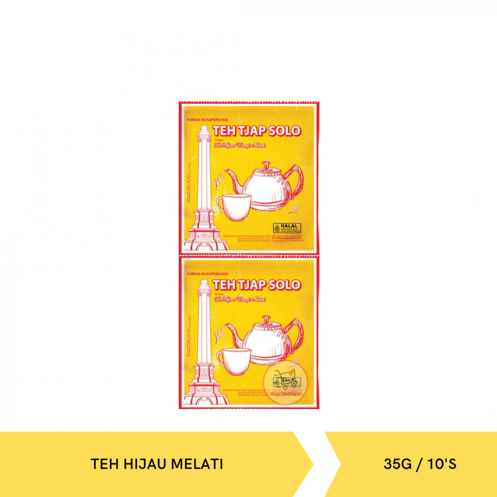TEH TJAP SOLO TEH HIJAU MELATI BANDED 35G/10`S X 15